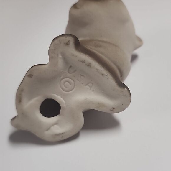 Vintage Bulldog with Blue Jeweled Eyes Mini Figurine USA - Picture 3 of 5